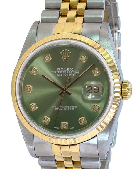 rolex datejust 16233 green dial|rolex 16233 day date.